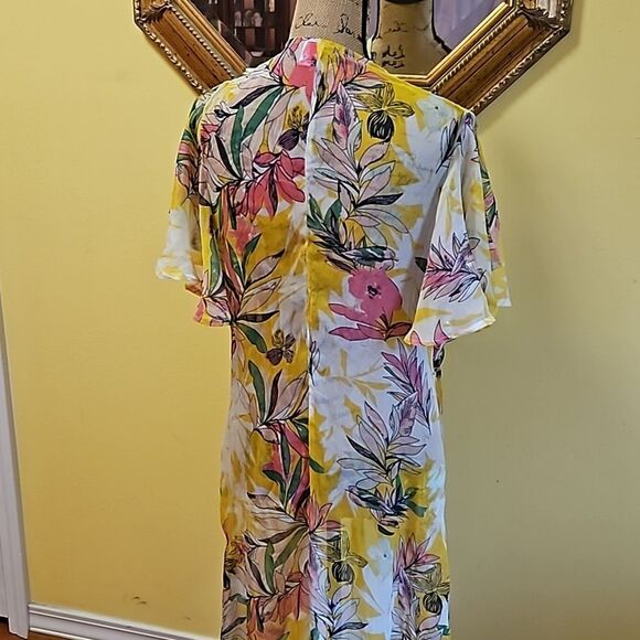 Floral sheer Whimsigoth robe or cover up size Medium/Large - Picture 8 of 13